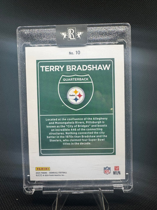 Terry Bradshaw 2024 Panini Donruss Downtown #10 card - Steelers HOF QB