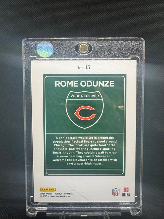Rome Odunze 2024 Panini Donruss Downtown #15 rookie card - Chicago Bears WR