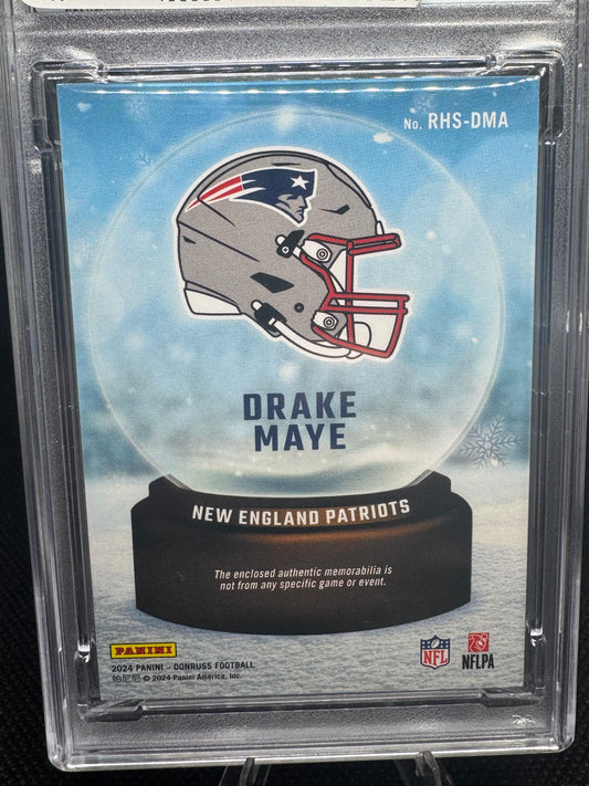 Drake Maye 2024 Donruss Rookie Holiday Sweater PSA 8 NM-MT - Patriots QB