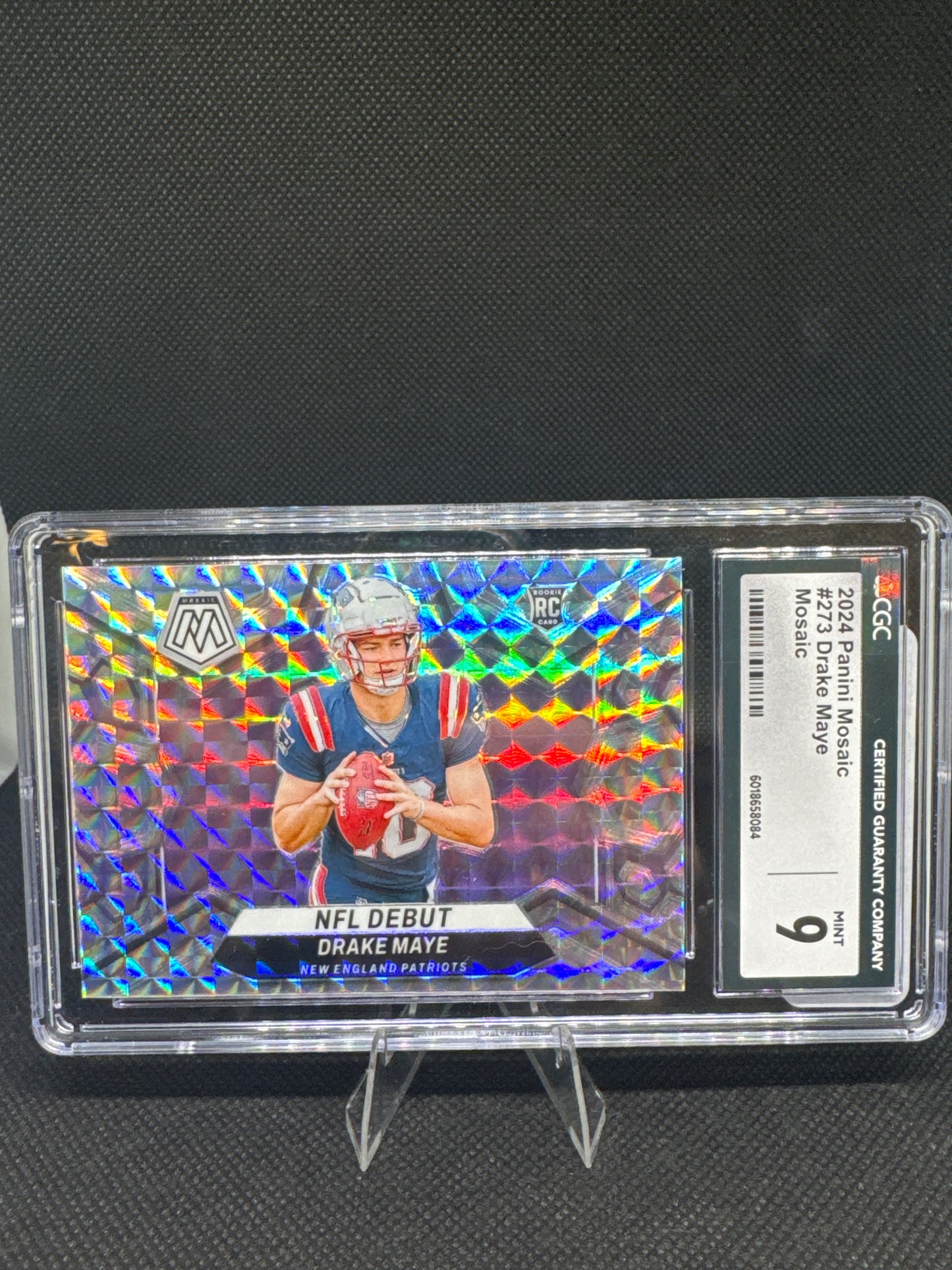 Drake Maye 2024 Panini Mosaic NFL Debut ROOKIE #273 CGC 9 MINT - Patriots QB