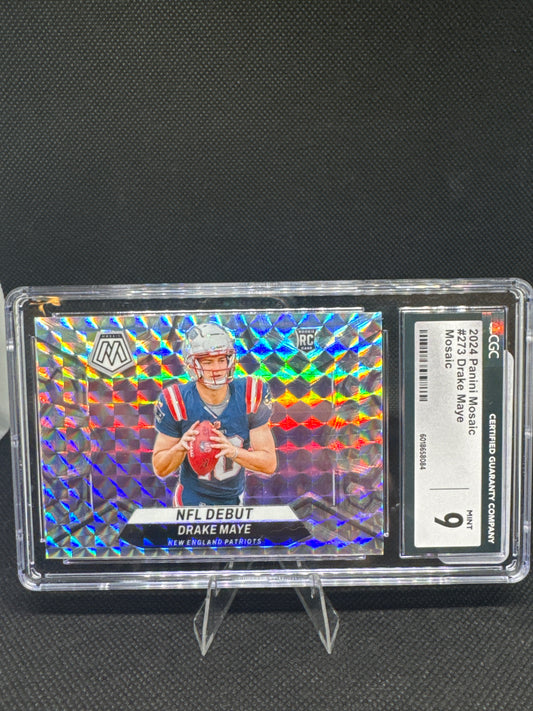Drake Maye 2024 Panini Mosaic NFL Debut ROOKIE #273 CGC 9 MINT - Patriots QB