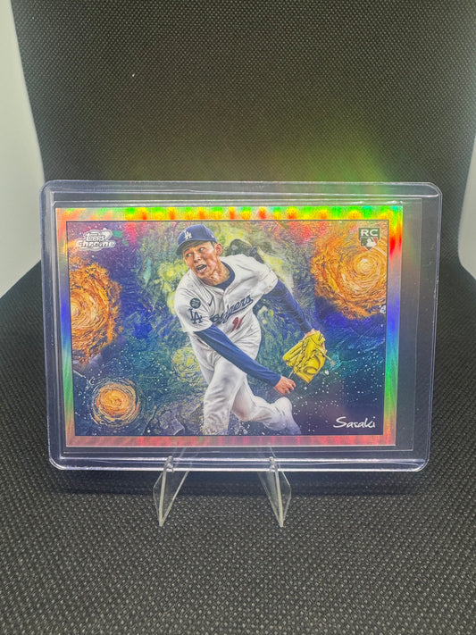 Roki Sasaki 2025 Topps Cosmic Chrome Stars In The Night STN-3 card - Dodgers Phenom