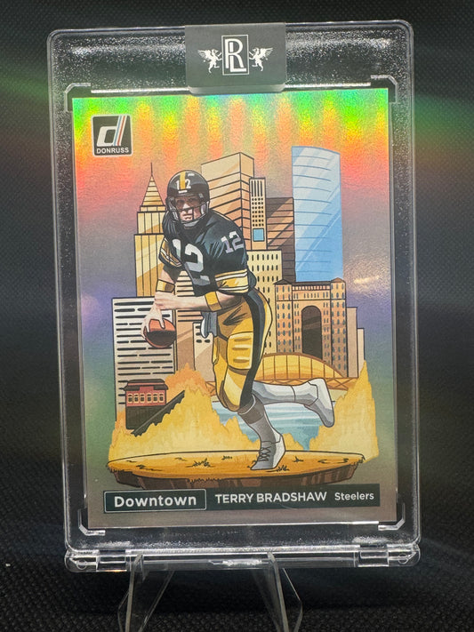 Terry Bradshaw 2024 Panini Donruss Downtown #10 card - Steelers HOF QB