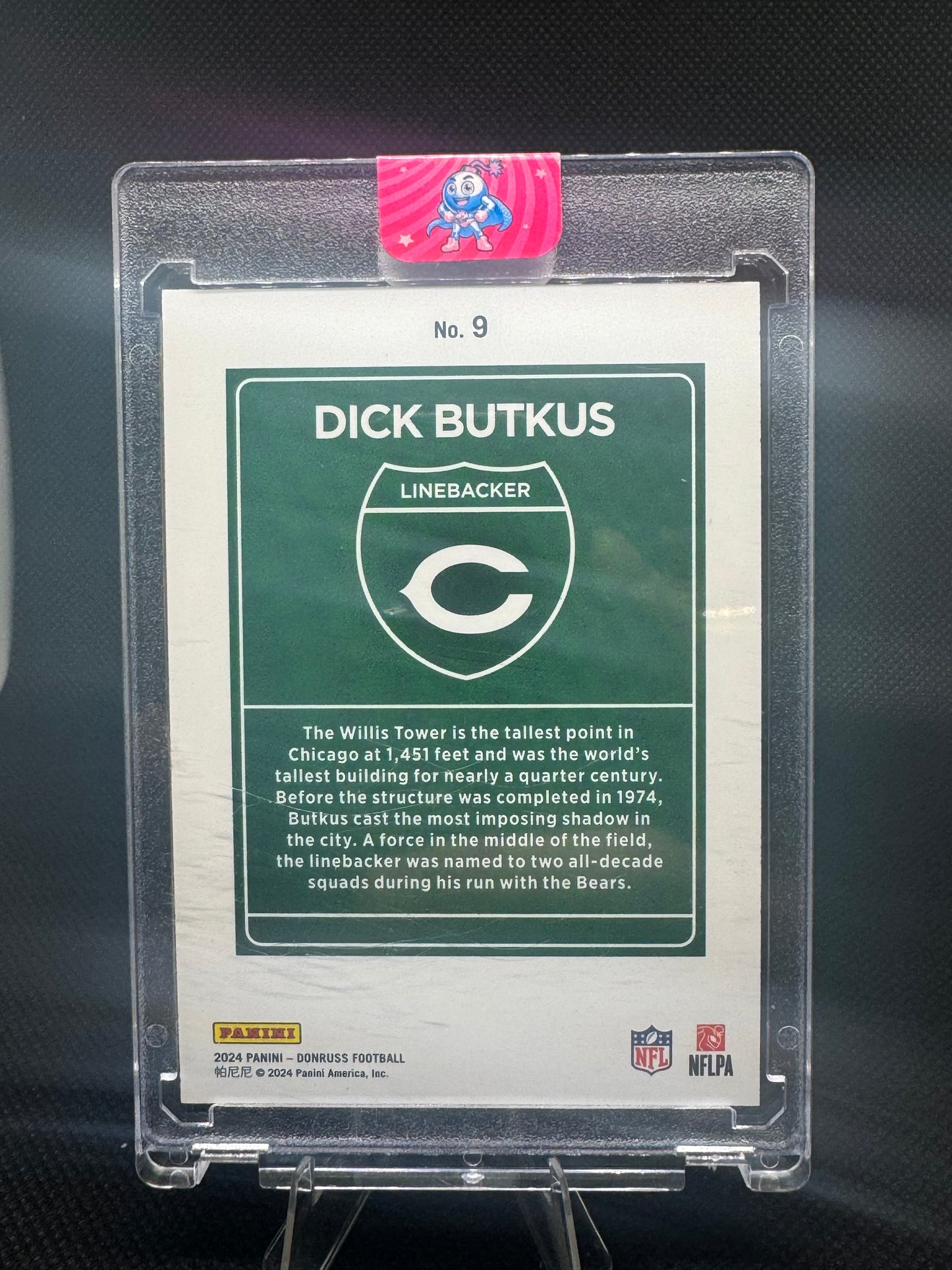 Dick Butkus 2024 Panini Donruss Downtown #9 card - Chicago Bears Legend