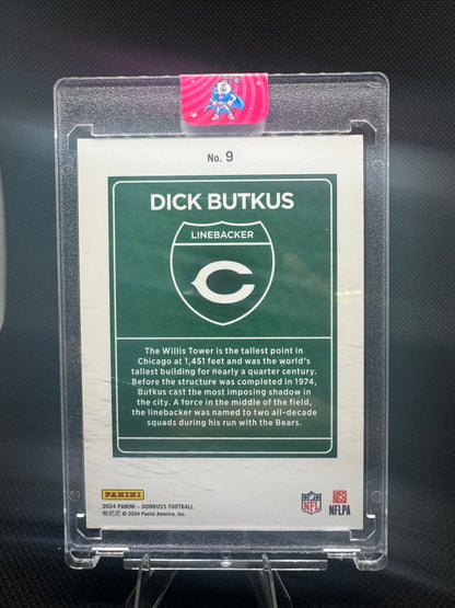 Dick Butkus 2024 Panini Donruss Downtown #9 card - Chicago Bears Legend