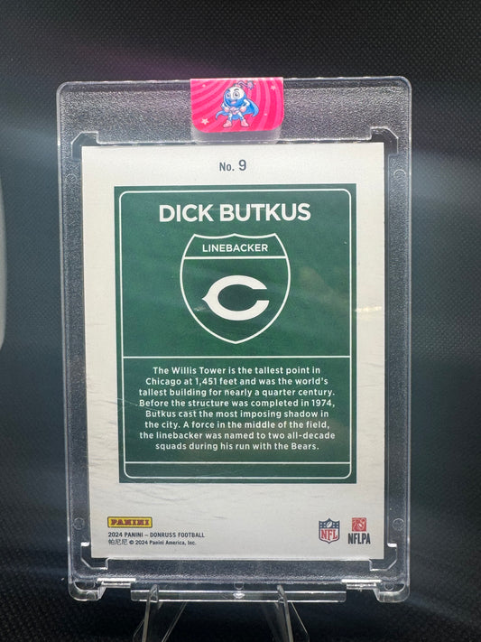 Dick Butkus 2024 Panini Donruss Downtown #9 card - Chicago Bears Legend