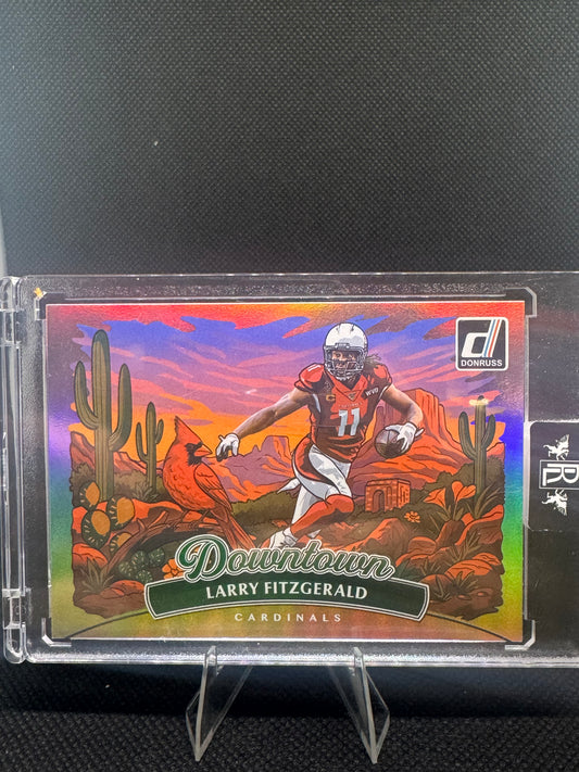 Larry Fitzgerald 2025 Panini Donruss Downtown Horizontal #5 card - Cardinals Legend
