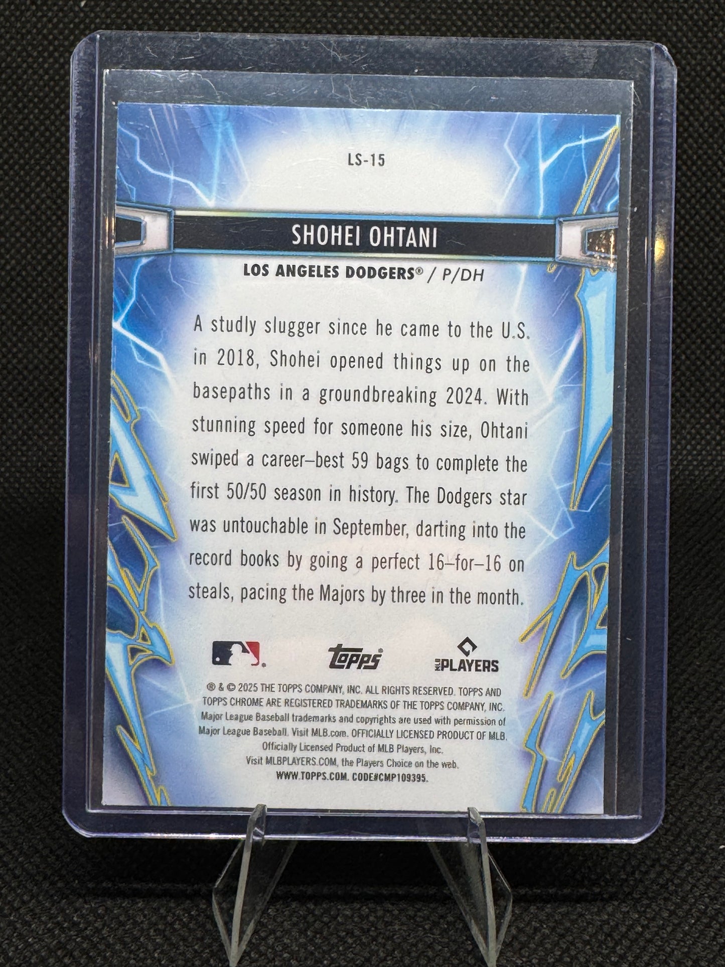 Shohei Ohtani 2025 Topps Cosmic Chrome Light Speed insert card LS-15 - Dodgers