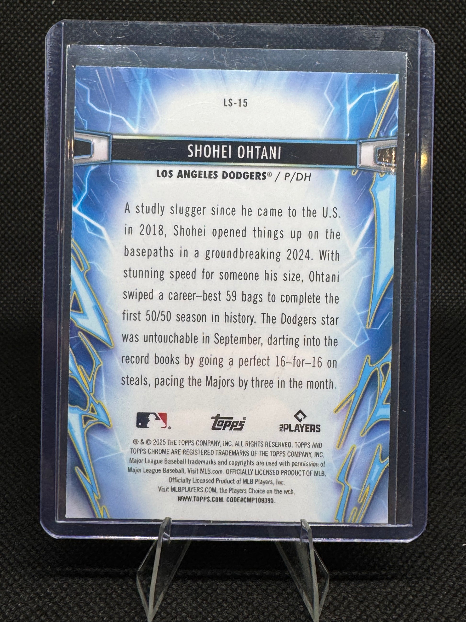 Shohei Ohtani 2025 Topps Cosmic Chrome Light Speed insert card LS-15 - Dodgers