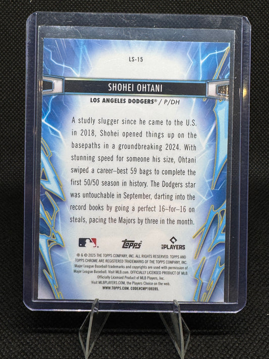Shohei Ohtani 2025 Topps Cosmic Chrome Light Speed insert card LS-15 - Dodgers
