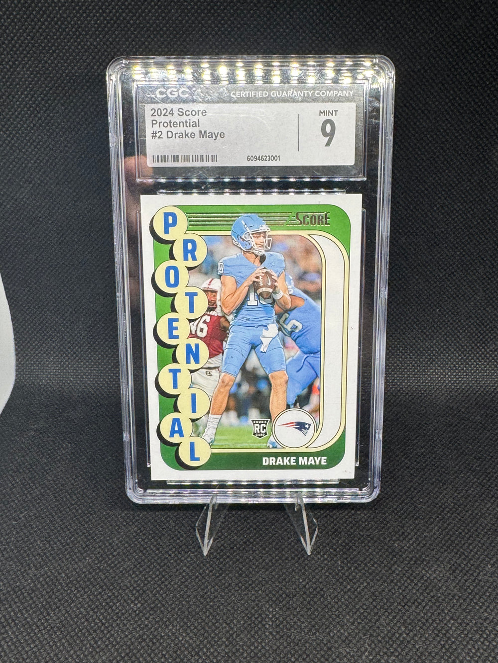 2024 Score Potential Drake Maye ROOKIE #2 CGC 9 MINT - Patriots QB