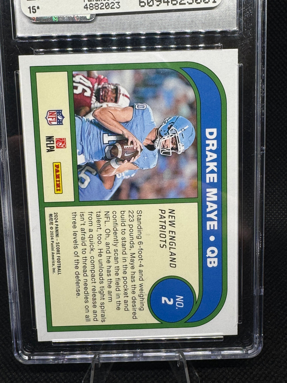 2024 Score Potential Drake Maye ROOKIE #2 CGC 9 MINT - Patriots QB