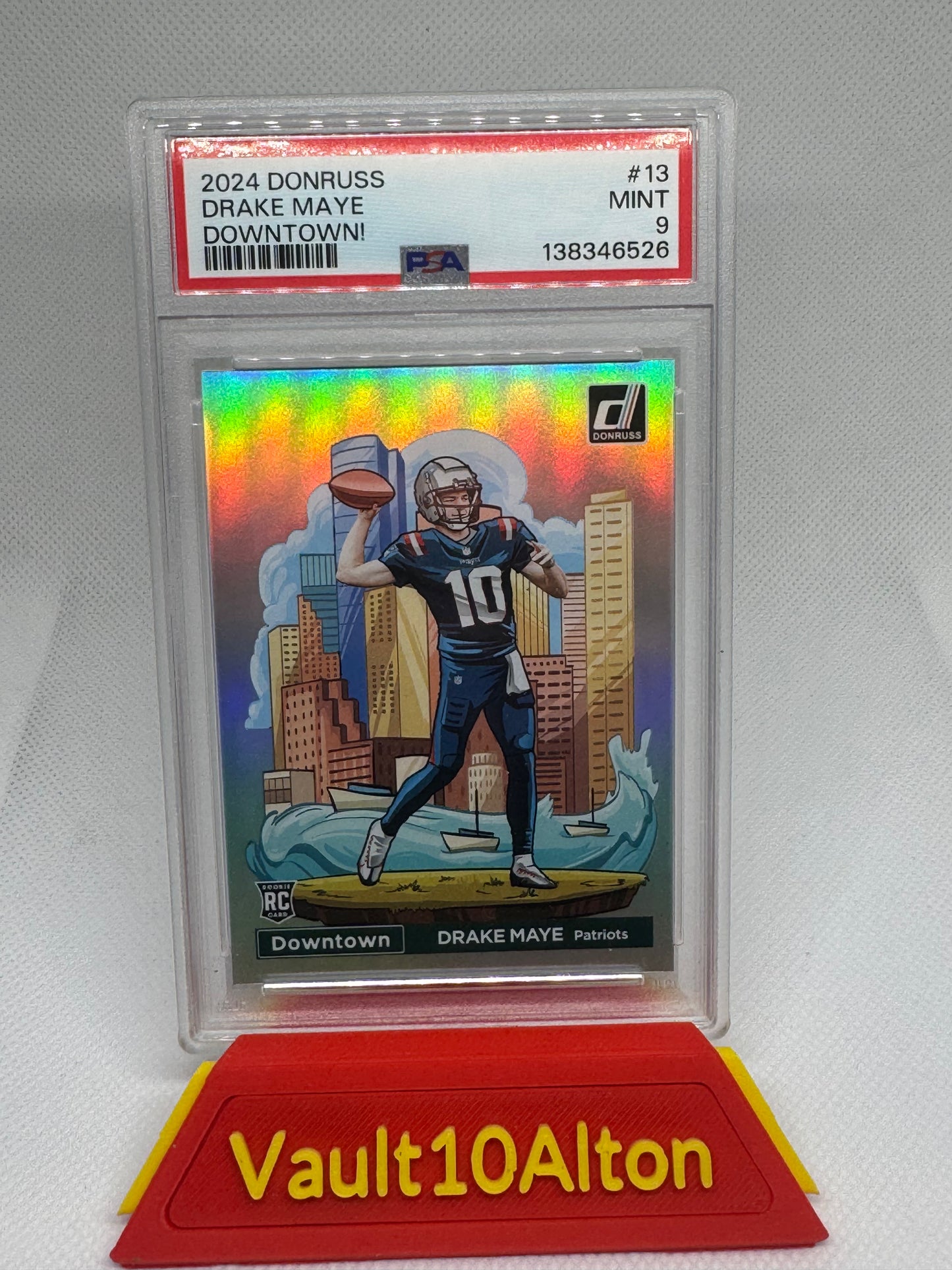 Drake Maye 2024 Donruss #13 Downtown /(SSP) PSA 9 Mint