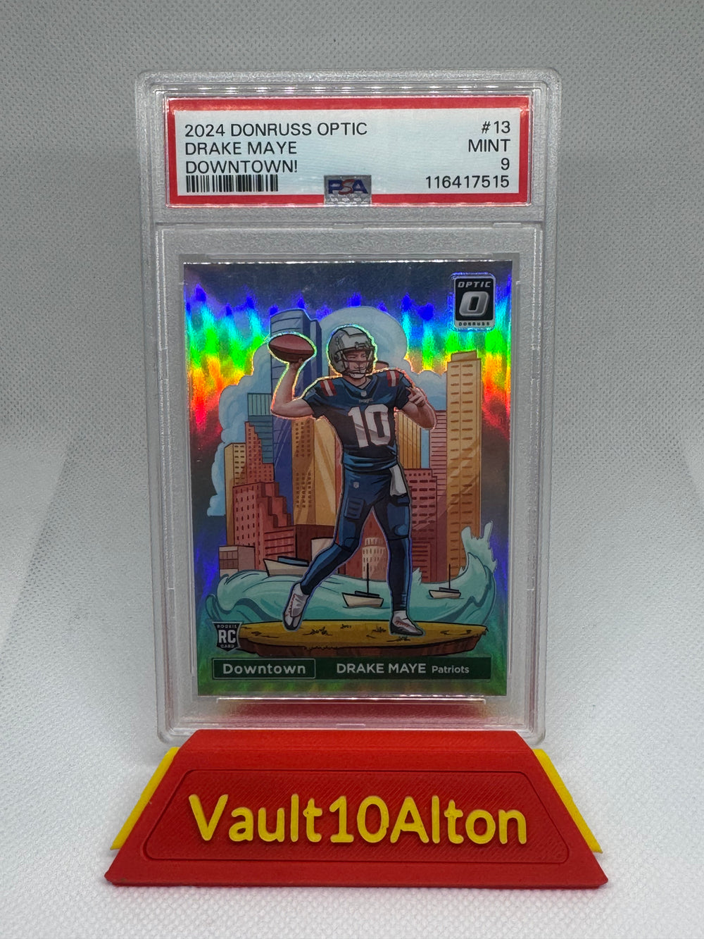 Drake Maye 2024 Donruss #13 Downtown /(SSP) PSA 9 Mint