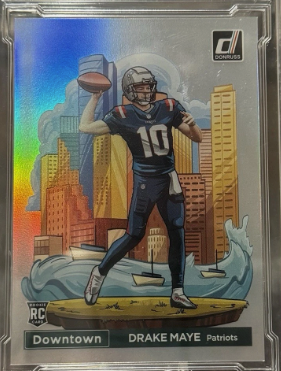 Drake Maye 2024 Panini Donruss Downtown SSP #13 rookie card - Patriots QB