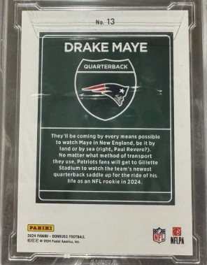 Drake Maye 2024 Panini Donruss Downtown SSP #13 rookie card - Patriots QB